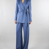 Pantalone Avio in satin leggero MSEDIVO 8 MAX MARA STUDIO 