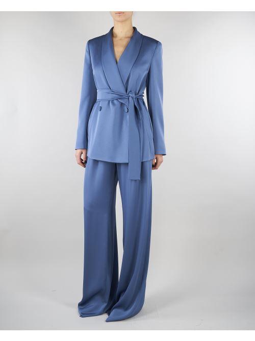 Pantalone Avio in satin leggero MSEDIVO 8 MAX MARA STUDIO 