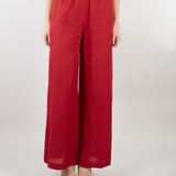 Pantalone Rosso in lino wide leg SP5LE038 4031 ICONA 