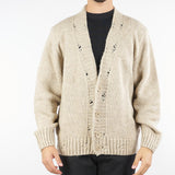 Cardigan Beige oversize con rotture MA3417 25 I'M BRIAN 