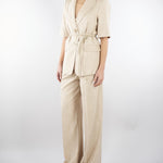 Giacca Beige in tramato light con manica corta GI00601TTEL0014 V0778 SIMONA CORSELLINI 