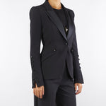 Giacca Nero in crêpe leggero GI15456E2 110 ELISABETTA FRANCHI 