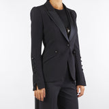 Giacca Nero in crêpe leggero GI15456E2 110 ELISABETTA FRANCHI 