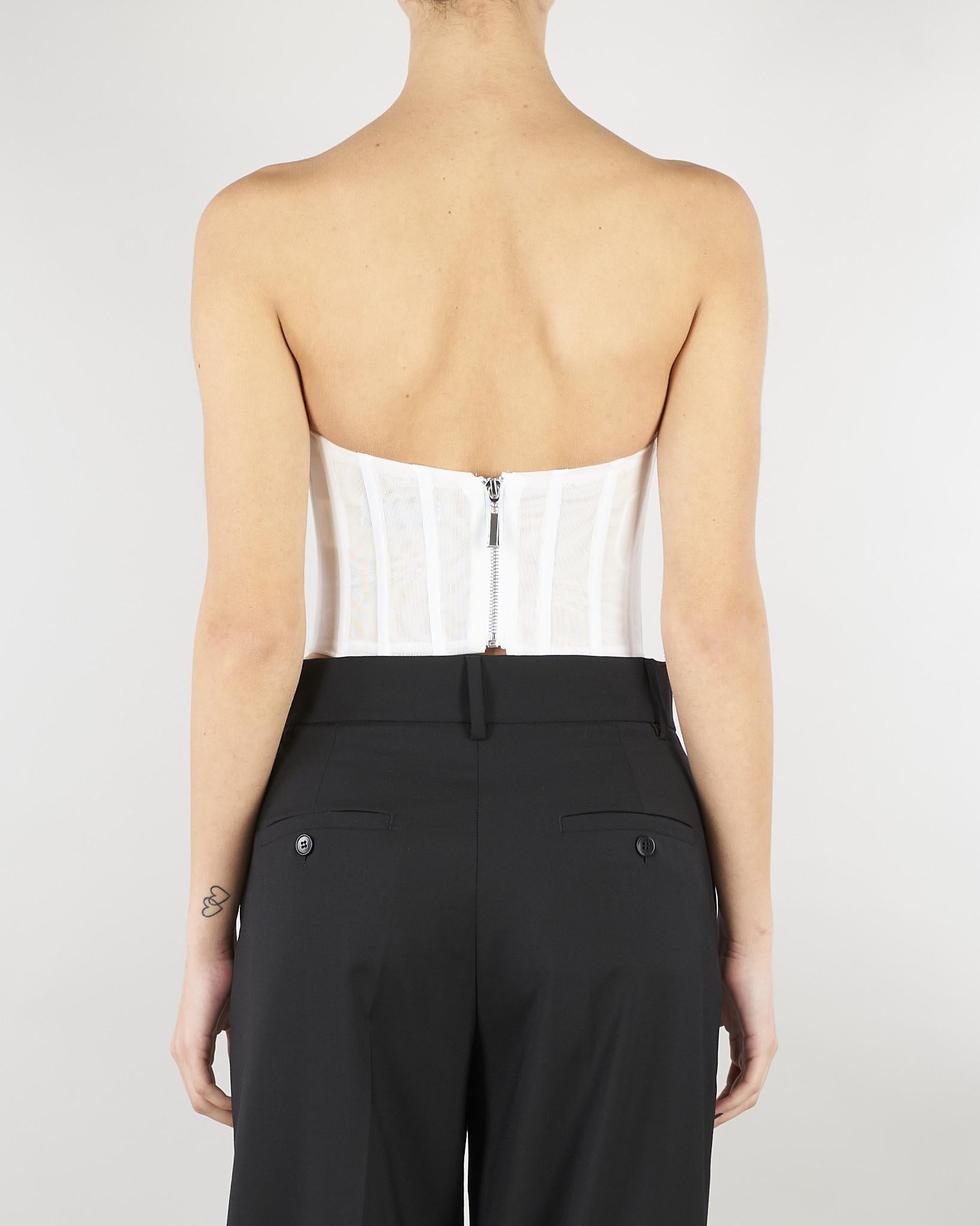 Top Bustier Bianco steccato ACTBU08BU003 2 ACTUALEE 