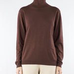 Maglia Dolcevita Marrone in filato di seta e lana KIKU 4 MAX MARA WEEKEND 