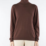 Maglia Dolcevita Marrone in filato di seta e lana KIKU 4 MAX MARA WEEKEND 