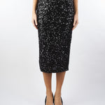 Gonna Nero in paillettes RENNES 1 MARELLA 