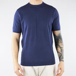 Maglia Blu in misto cotone e seta U0288M5208 54 UNGARO 