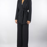 Giacca Nero con cintura TF0358 99 VICOLO 