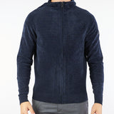 Maglia Blu Velvet Hood Zip Knit W25136 60 RRD 