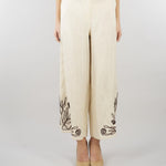 Pantalone Panna in lino con ricami MLLDOLCE 3 MARELLA 