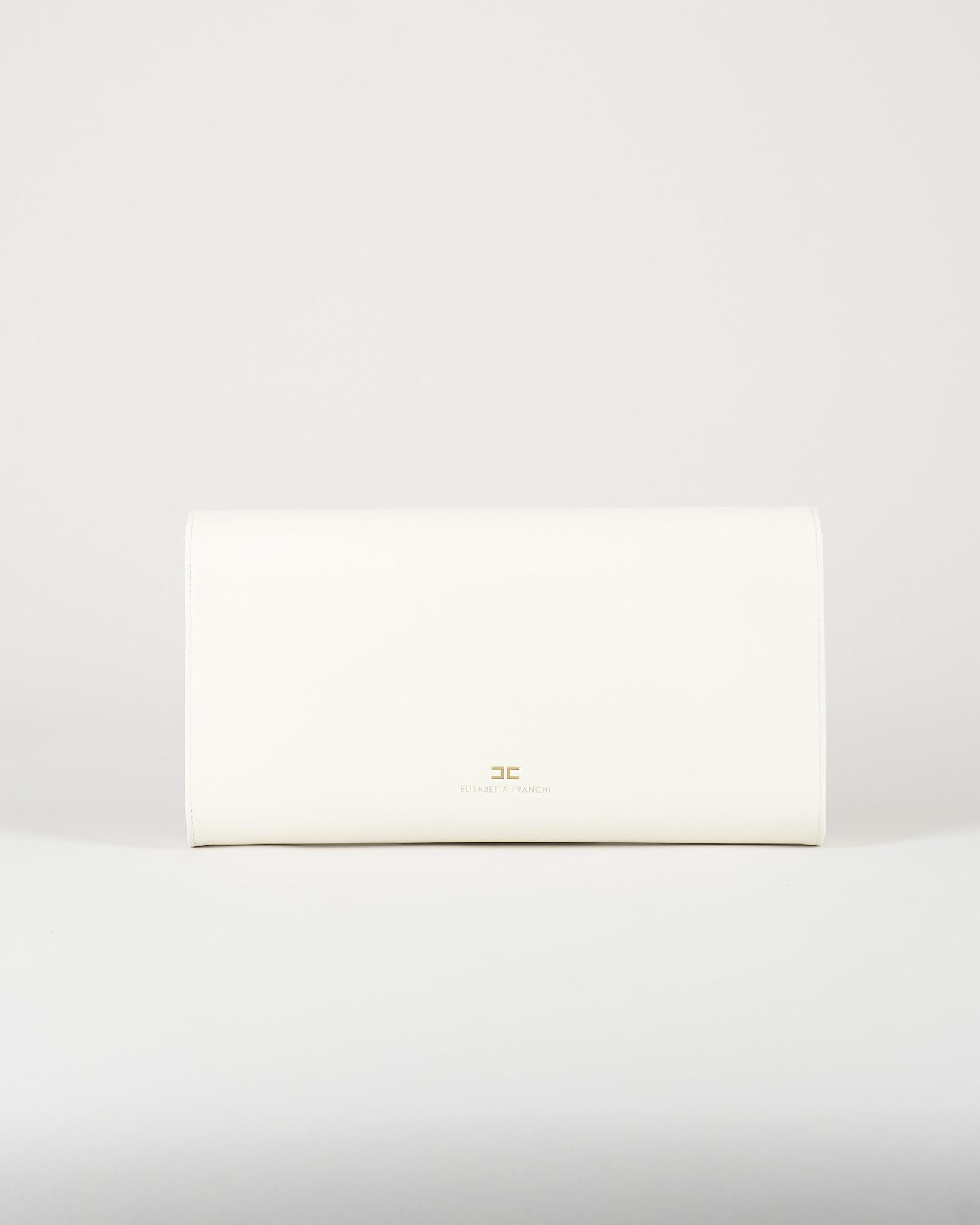 Pouch Avorio con logo embossed BS99A61E2 360 ELISABETTA FRANCHI 