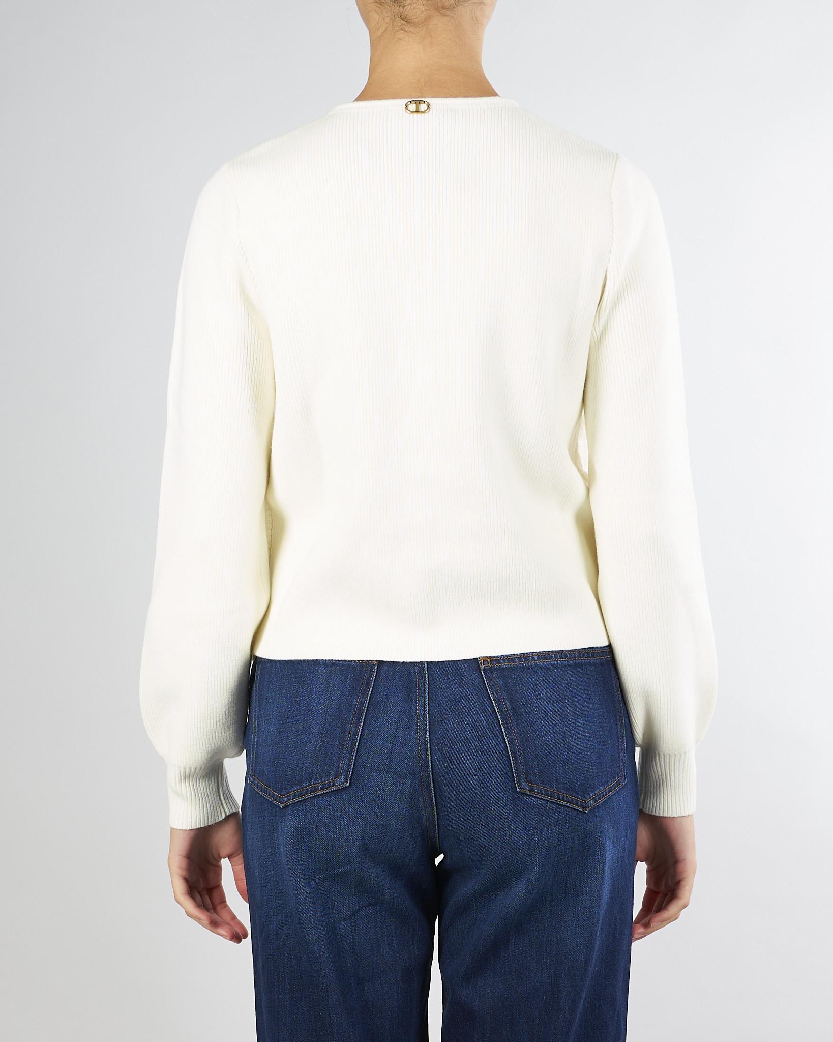 Cardigan jacquard Panna TT3453 282 TWIN SET 