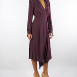 Abito Merlot in georgette con collana tubolare ABT0356E2 EA4 ELISABETTA FRANCHI 