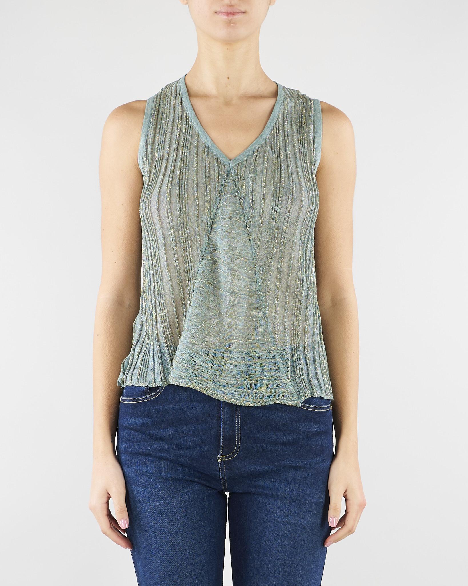 Top in maglia Muy Verde salvia MUY 2164 NENETTE 