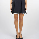 Minigonna a ruota in crêpe con morsetto Elisabetta Franchi