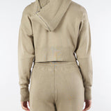 Maglia cropped Beige con cappuccio 2K0339K207 B848 PATRIZIA PEPE 