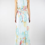 Abito Acqua con volant e rosa in georgette stampata MLLFIERO 6 MARELLA 