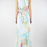 Abito Acqua con volant e rosa in georgette stampata MLLFIERO 6 MARELLA 