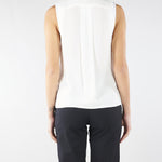 Top Avorio in georgette di viscosa CA13461E2 360 ELISABETTA FRANCHI 