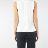 Top Avorio in georgette di viscosa CA13461E2 360 ELISABETTA FRANCHI 