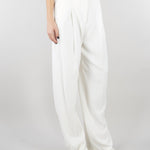 Pantaloni Avorio in crêpe leggero con logo charm PA16761E2 360 ELISABETTA FRANCHI 
