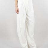 Pantaloni Avorio in crêpe leggero con logo charm PA16761E2 360 ELISABETTA FRANCHI 