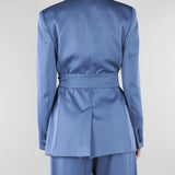 Blazer Avio in satin leggero MSEDOPPIA 8 MAX MARA STUDIO 