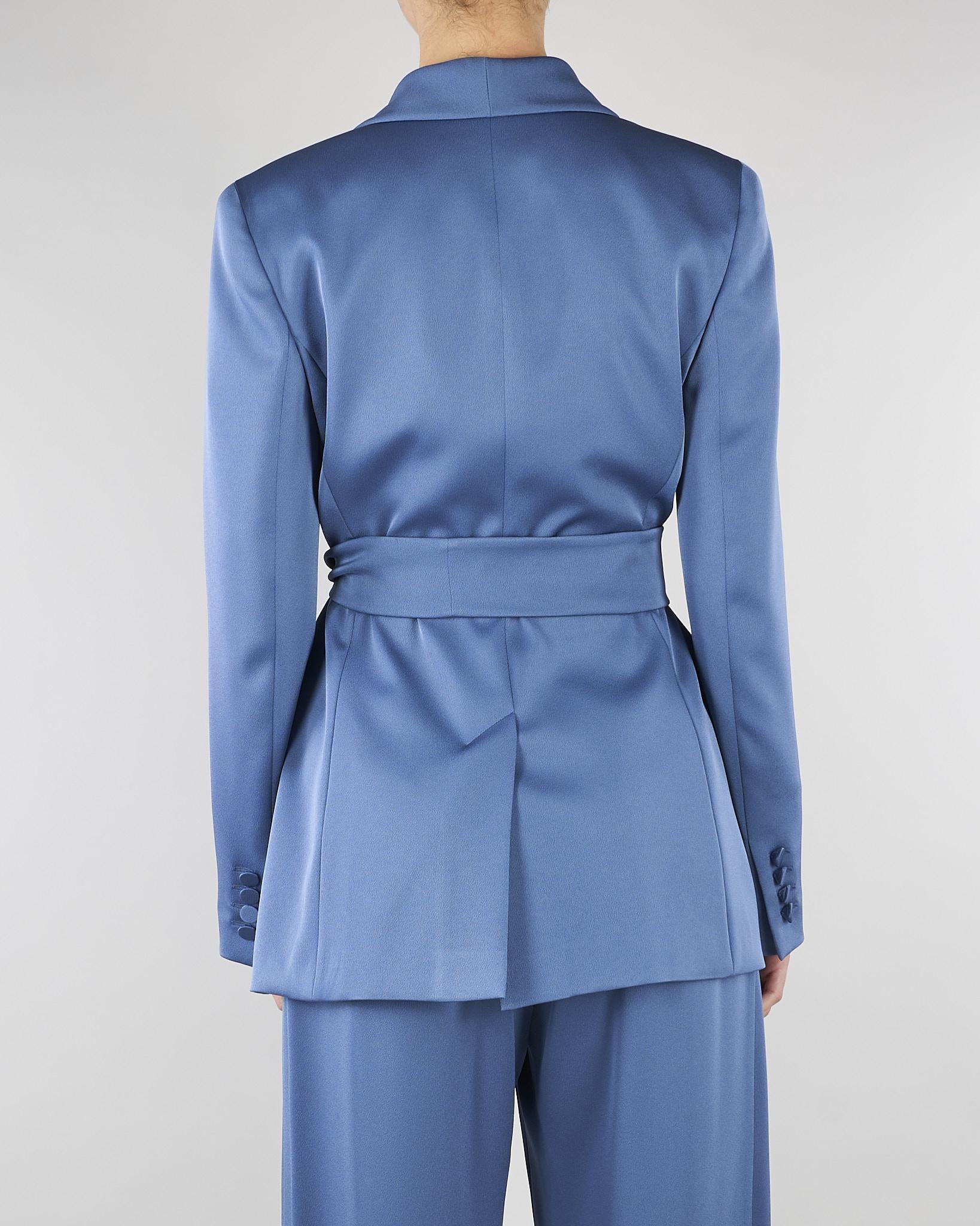 Blazer Avio in satin leggero MSEDOPPIA 8 MAX MARA STUDIO 