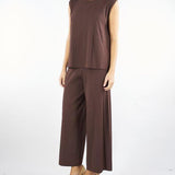 Pantalone Marrone in filato di viscosa SUPERBO 5 MAX MARA WEEKEND 