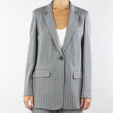 Blazer Grigio in jersey gessato MANIA 1 PENNY BLACK 