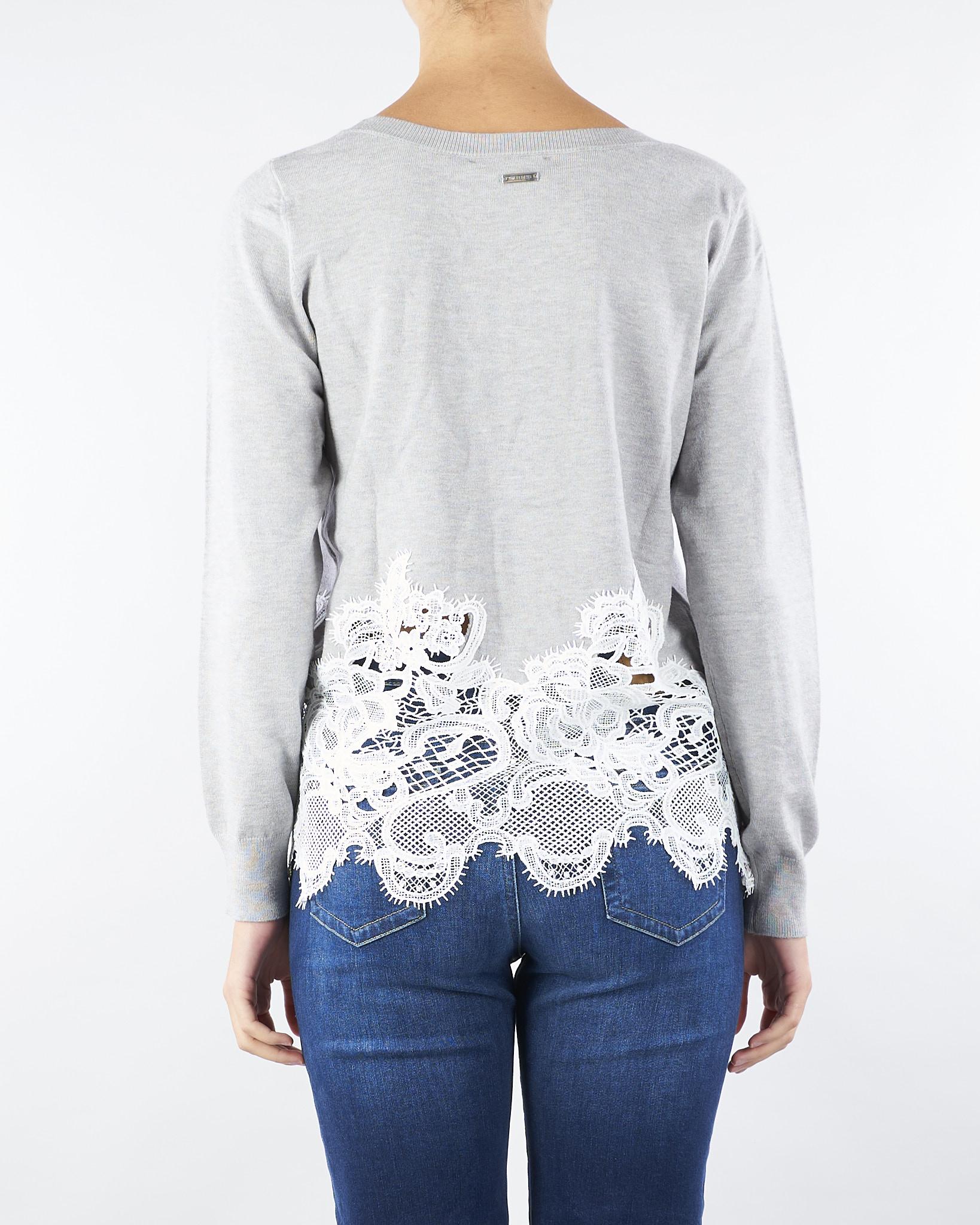 Maglia Grigio con inserti al fondo in pizzo NS242 2 NO SECRETS 