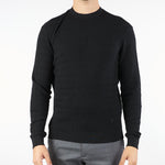Maglia Nero in pura lana con pattern jacquard a rilievo EM002196AF138510 FC040 EMPORIO ARMANI 