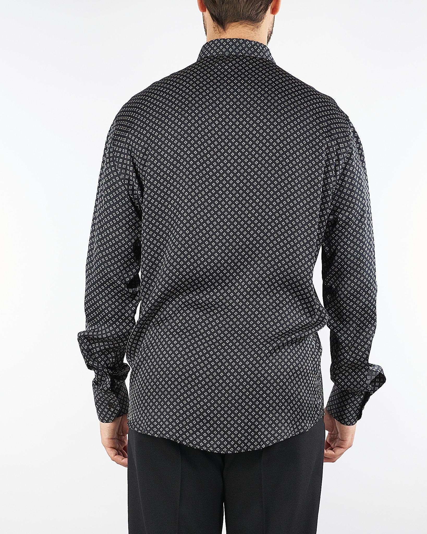 Camicia Nero in viscosa a fantasia CA3430 28 I'M BRIAN 
