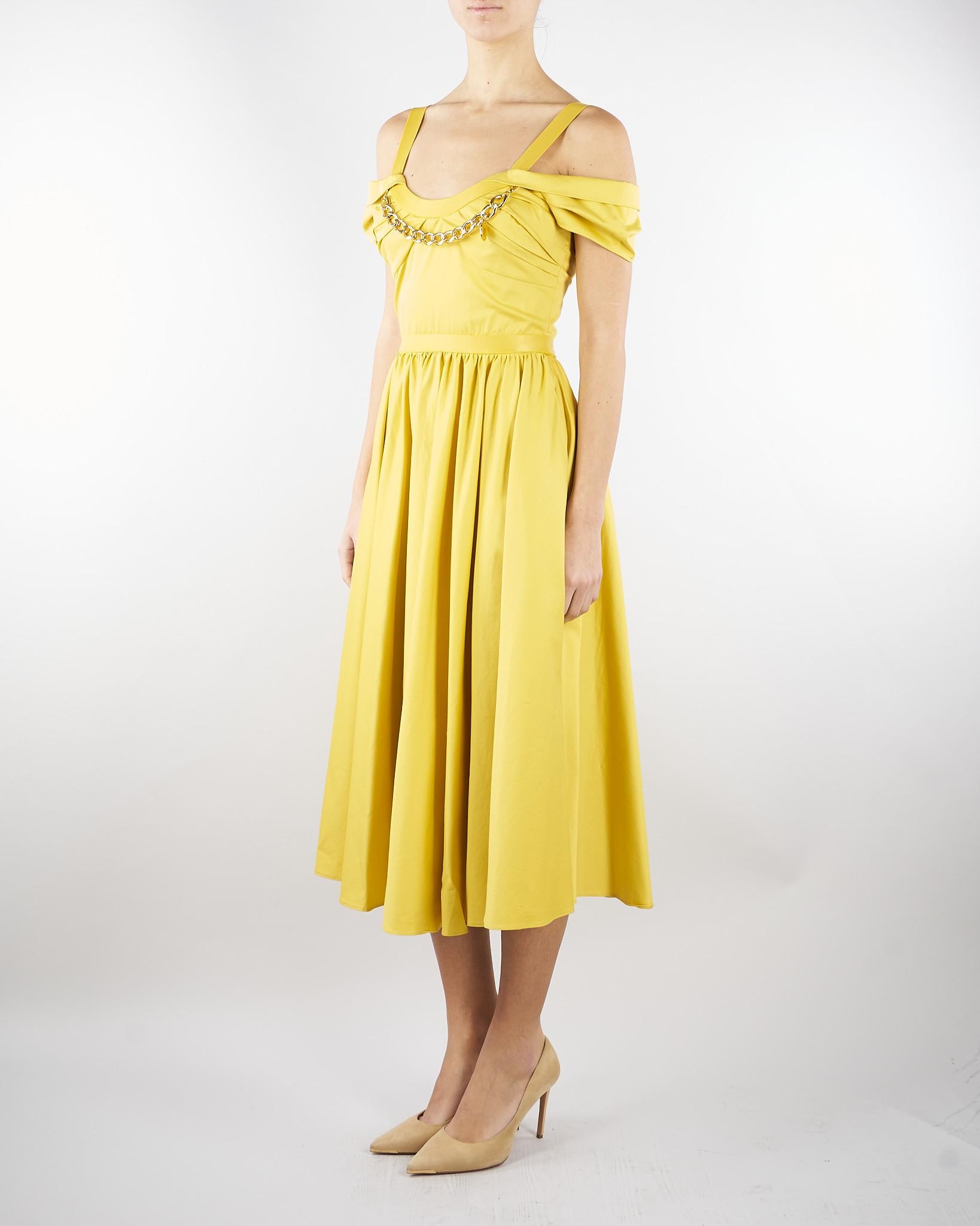 Abito Sun in cotone stretch con catena gioiello AB92161E2 EV4 ELISABETTA FRANCHI 