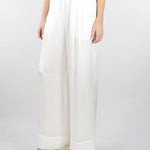 Pantalone Bianco in satin con elastico in vita SS260046 1 ELEH 