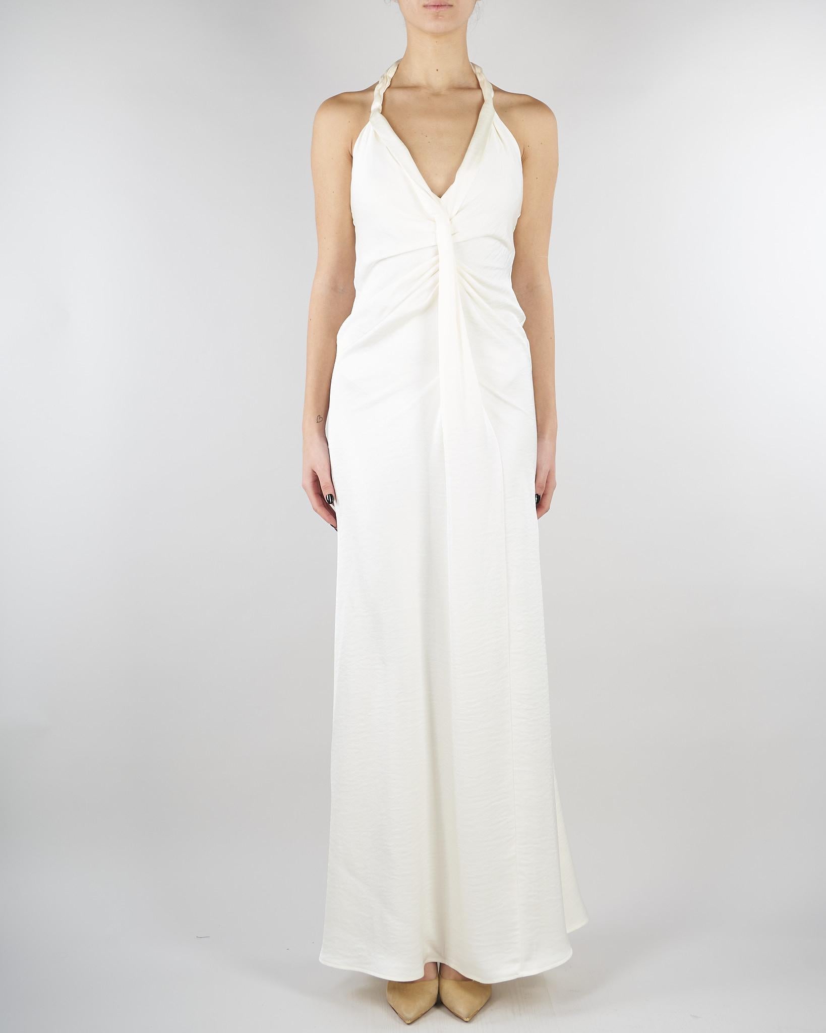 Abito Panna in satin con drappeggio SS260381 2 ELEH 