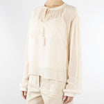 Casacca Crema in georgette ricamata CA151250450268 006 SEVENTY 