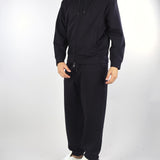 Felpa Nero con zip e cappuccio con logo