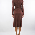 Abito Coffee in jersey con bottoni gioiello AB82257E2 EA3 ELISABETTA FRANCHI 