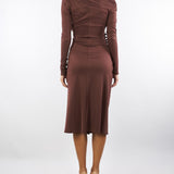 Abito Coffee in jersey con bottoni gioiello AB82257E2 EA3 ELISABETTA FRANCHI 