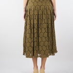 Gonna midi Verde Olio in pizzo MSTAIRONE 1 MAX MARA STUDIO 