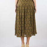 Gonna midi Verde Olio in pizzo MSTAIRONE 1 MAX MARA STUDIO 