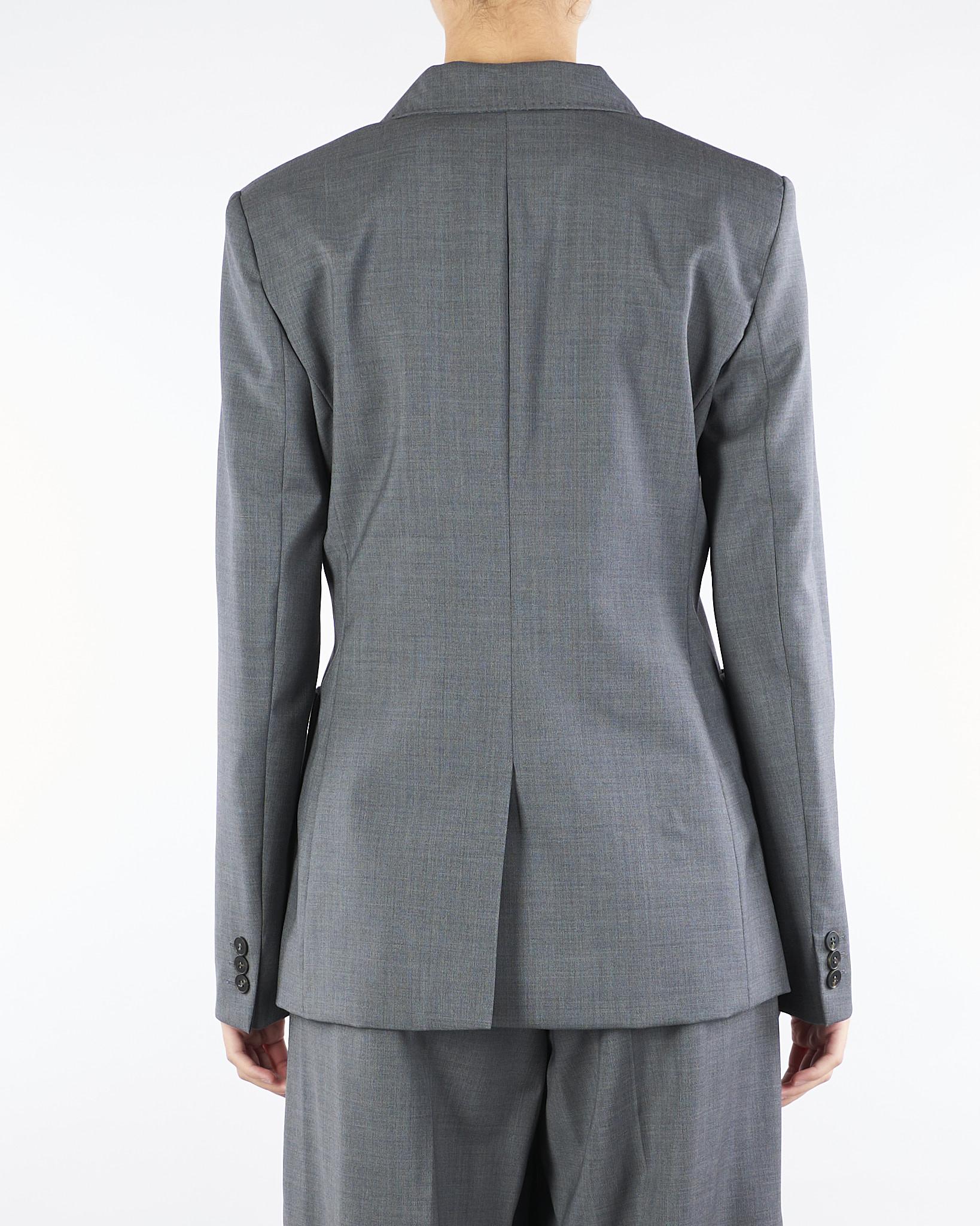 Blazer Grigio doppiopetto in tela di lana ORNATI 3 MAX MARA WEEKEND 