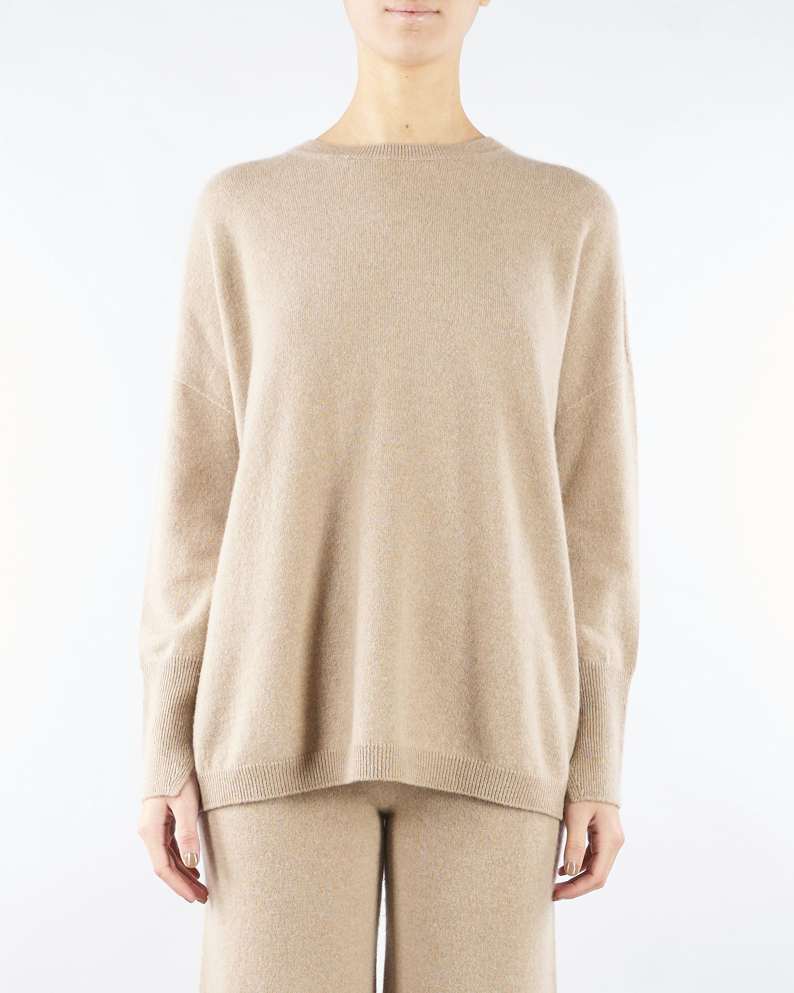 Maglia Beige in puro cashmere V54606 40 VANISE' 