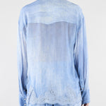 Camicia in georgette con stampa Denim e pizzo ricamato D48EK021EB5 MF156 ERMANNO BY ERMANNO SCERVINO 