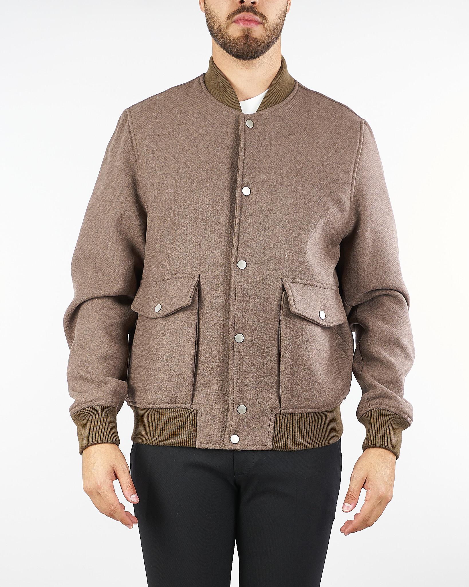 Giubbotto Bomber Tortora in lana GIU3469 30 I'M BRIAN 