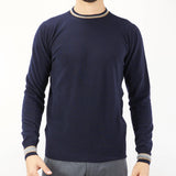 Maglia in lana merinos con profili a contrasto Jeordie's