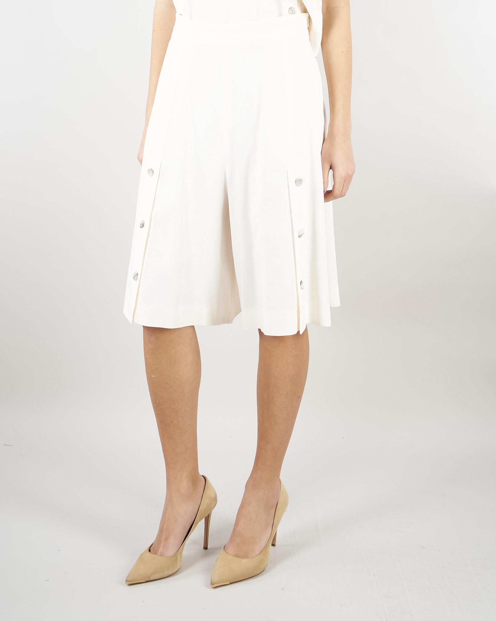 Short Bianco in misto lino e viscosa stretch MLMACAICI 4 MARELLA 