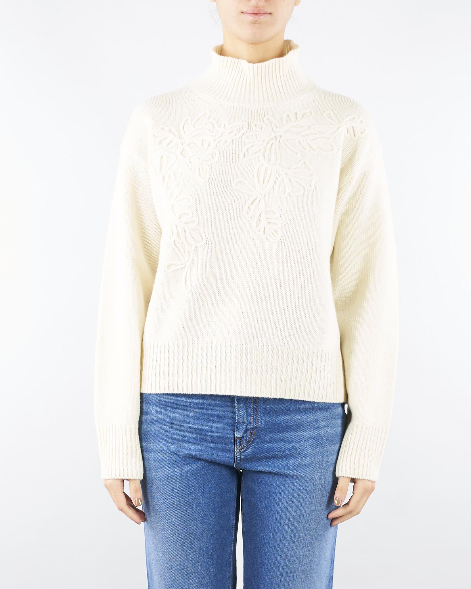 Maglia Panna in lana con ricamo D47EM063E86 MF333 ERMANNO BY ERMANNO SCERVINO 